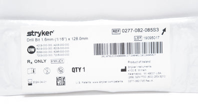 Stryker 0277-082-085S3 Drill Bit 1/16inch x 128.0mm (x)